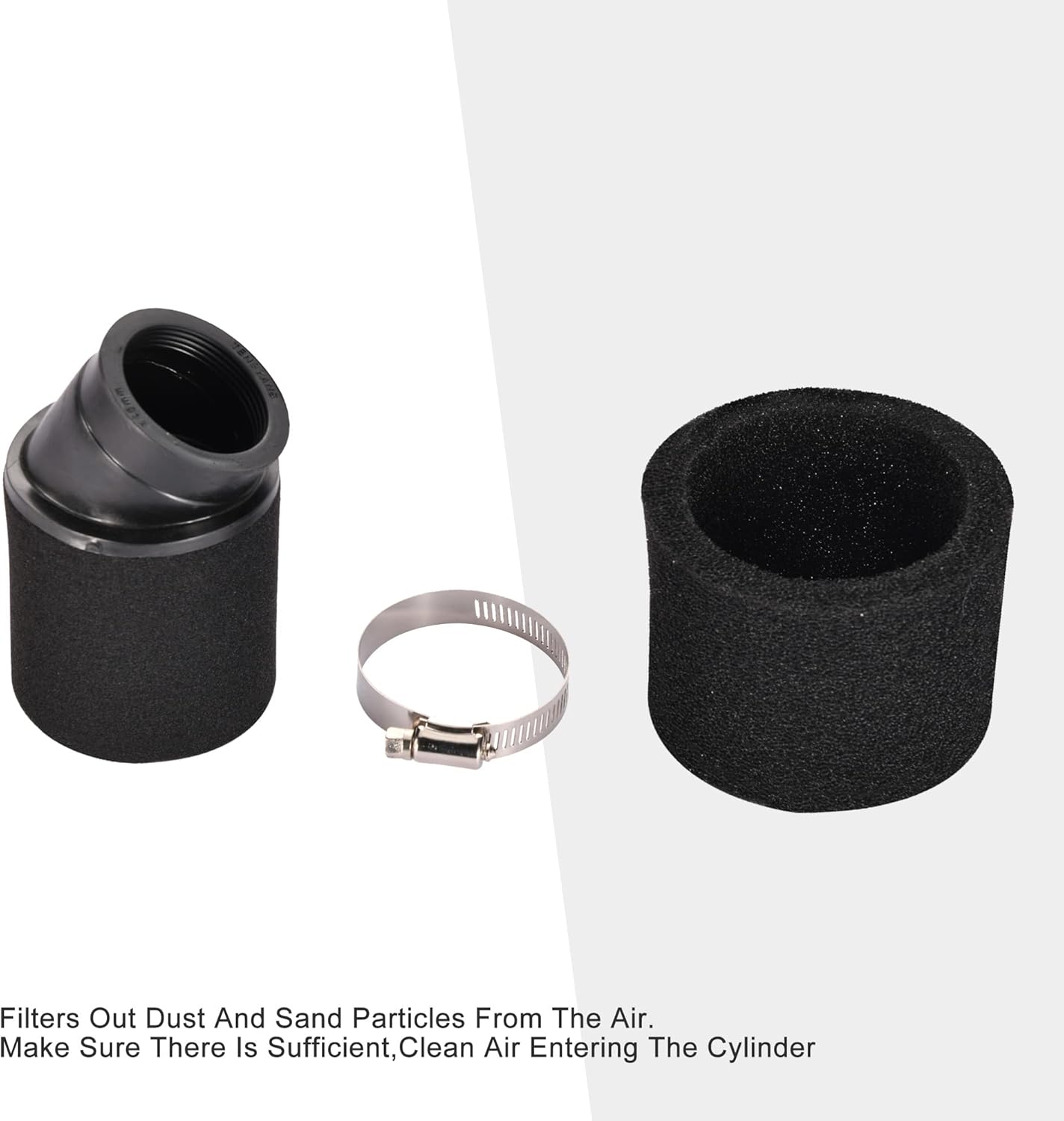 Black Bent Air Filter 45mm for 150cc-200cc ATV Dirt Bike Go Kart