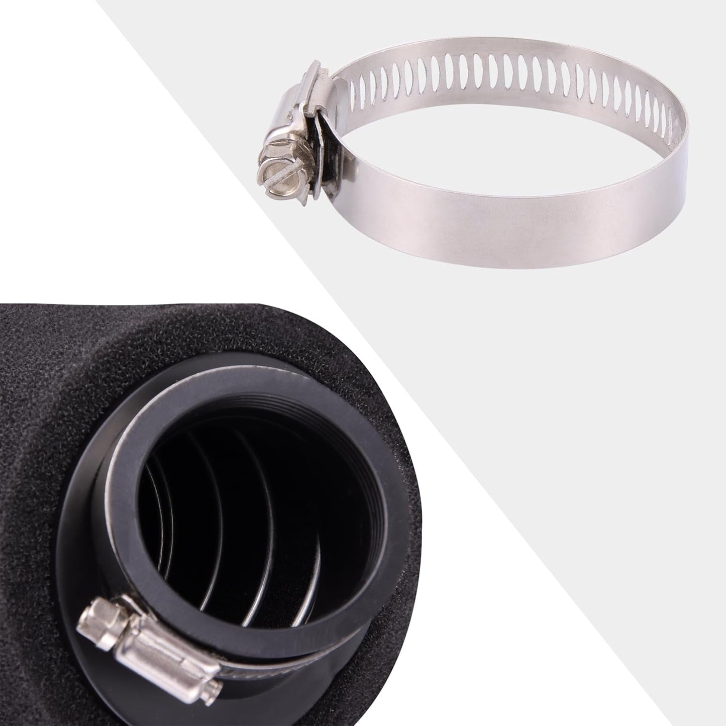 Black Bent Air Filter 48mm for 200cc 250cc ATV Motorcycle Go Kart
