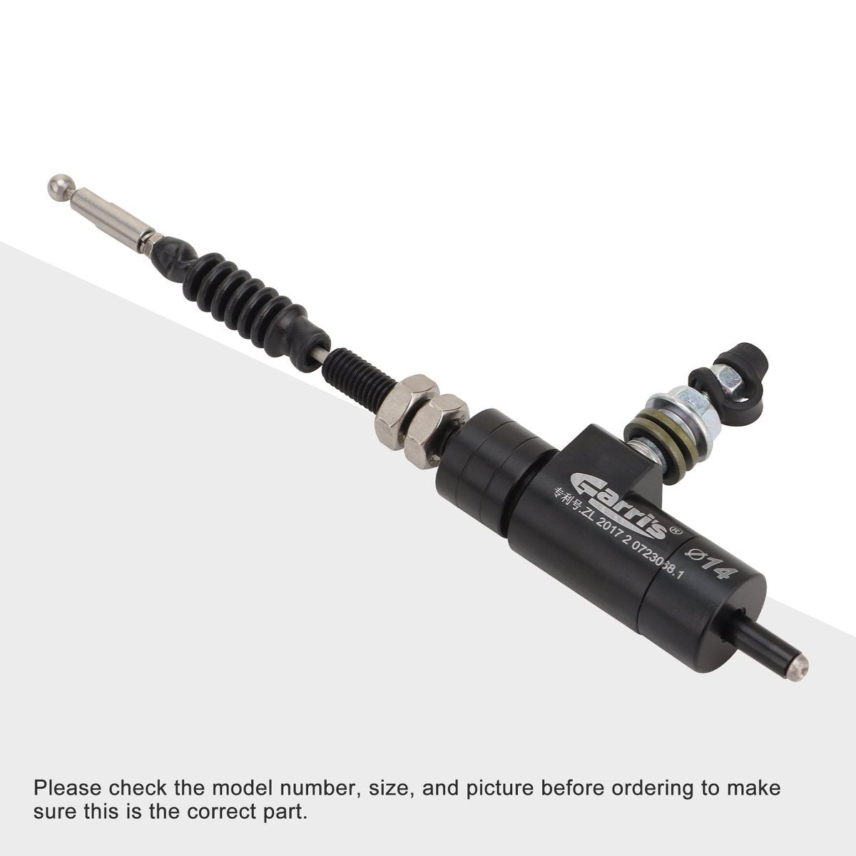 Black M8 x 1.25mm Hydraulic Clutch Brake Master Cylinder Rod for Dirt Bike ATV