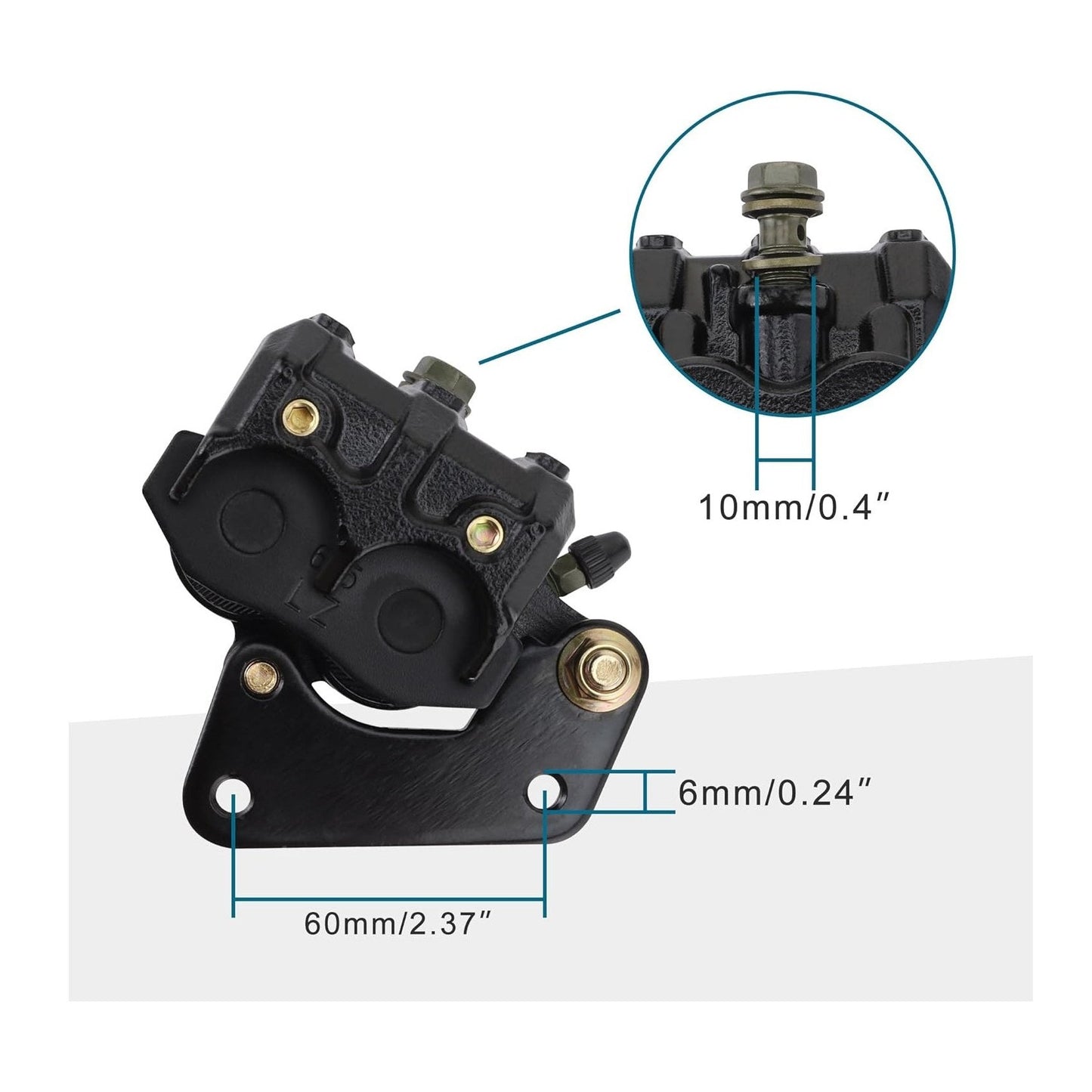 GOOFIT Motorcycle Disc Brake Caliper Brake Replacement for 50cc 70cc 90cc 110cc 125cc 150cc Engine HAOJUE SUZUKI HJ125K-A EN125 Dirt Pit Bike