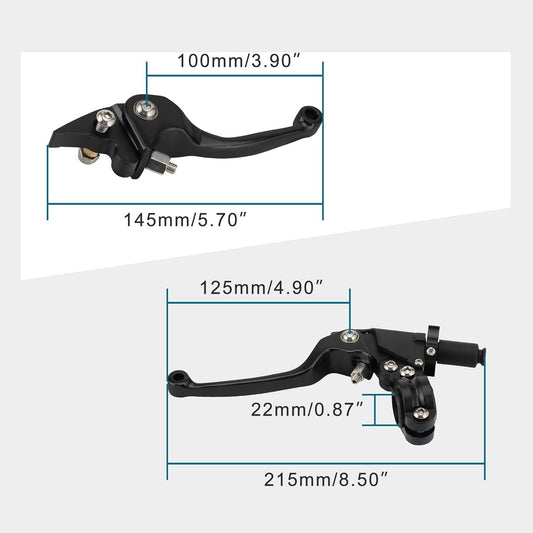 GOOFIT Motorcycle Clutch Brake Handlebar Replacement for KLX SSR TTR CRF50 110cc 125cc 150cc 200cc 250cc CR CRF YZF WRF KX KXF Dirt Pit Mini Bike ATV Motocross Black