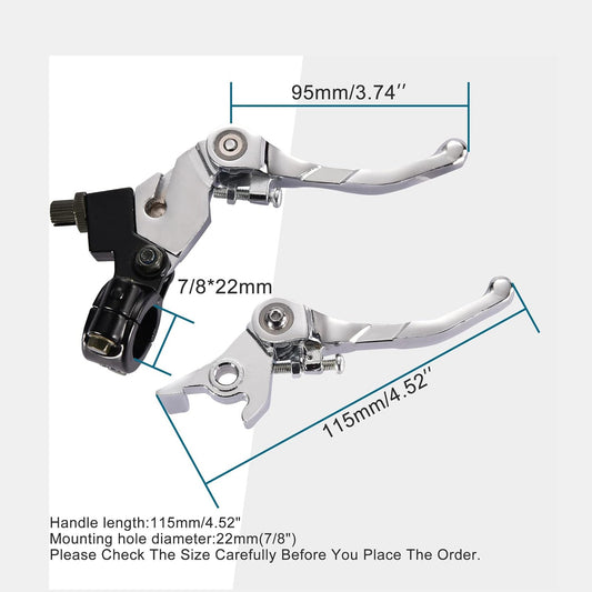 GOOFIT Universal 7/8'' Handlebar Foldable Brake & Clutch Lever Set for 50cc 70cc 90cc 110cc 125cc Dirt Bike Type B