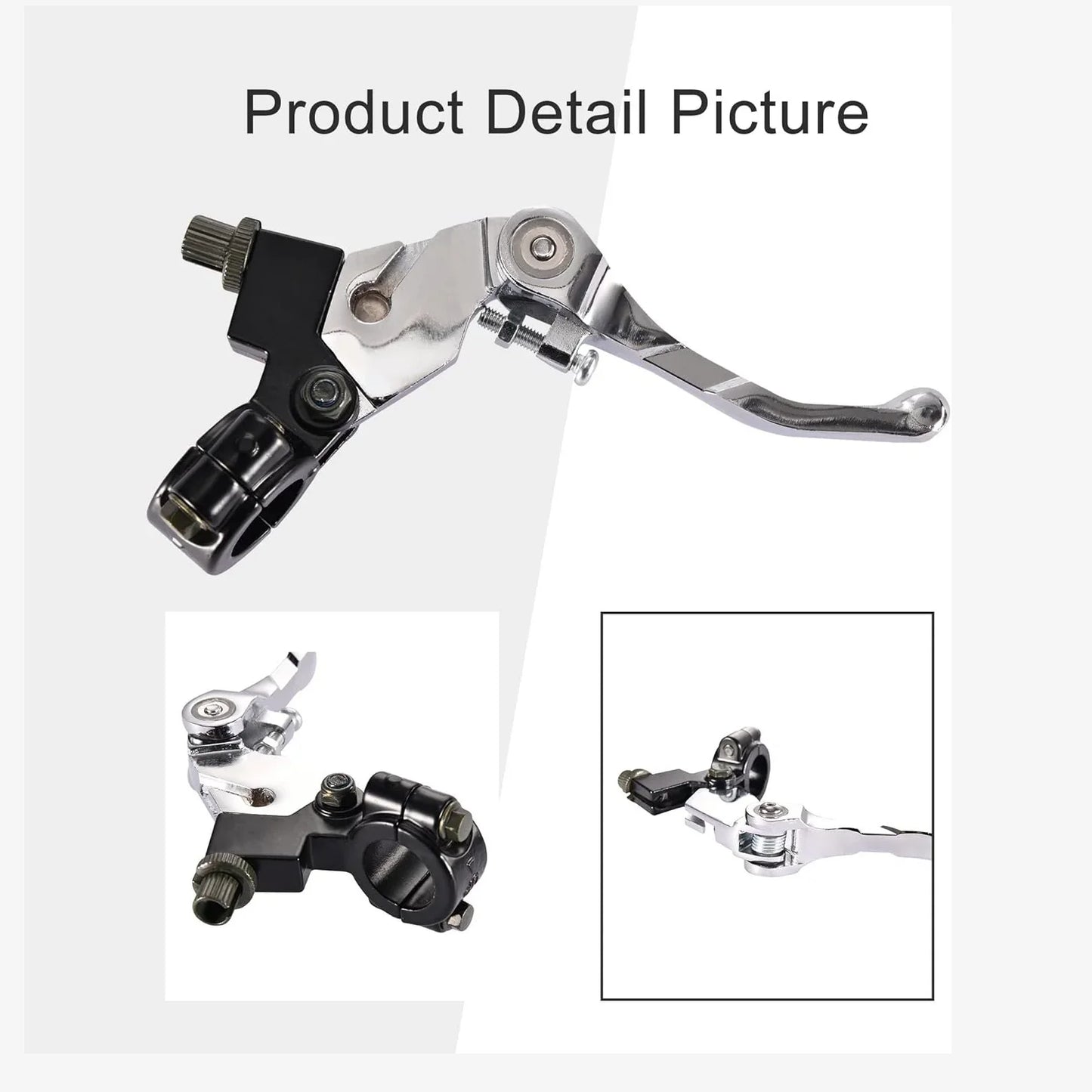 Foldable Brake and Clutch Lever Set for 50cc-125cc Dirt Bike - Silver - goofitmoto