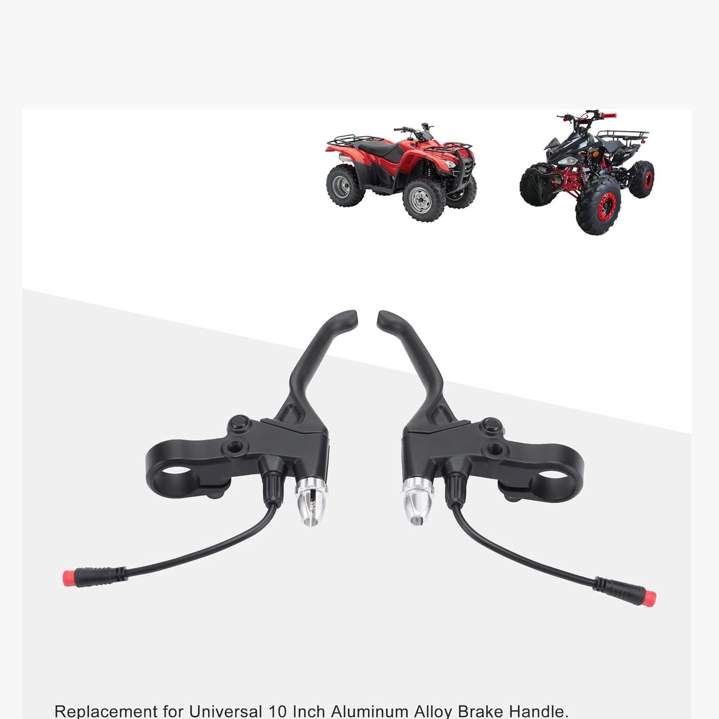 GOOFIT 2PCS 10 Inch Black Motorcycle Handlebar Brake Clutch Levers Replacement for Dirt Bike Scooters