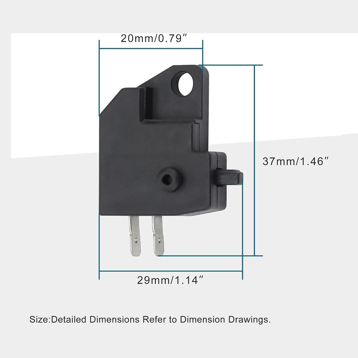 GOOFIT Left Brake Switch for 50cc 70cc 90cc 110cc 125cc 150cc 200cc 250cc ATV Dirt Bike Moped Scooter Pit Bike Dune Buggy