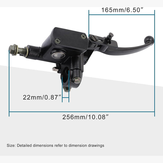 GOOFIT 7/8" Right Handlebar Hydraulic Brake Master Cylinder Lever Replacement for GY6 50cc 70cc 90cc 110cc 125cc 150c 200cc 250cc Engine ATV Quad Moped Pit Dirt Bike Kids Motorcycle