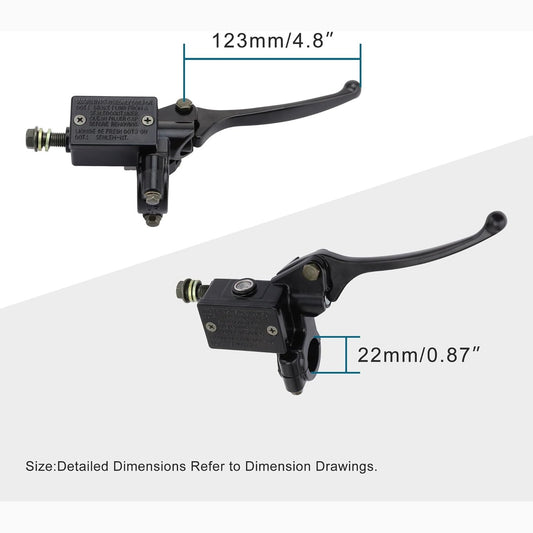 GOOFIT 7/8" Right Hydraulic Brake Master Cylinder Lever Replacement for GY6 50cc 125cc 150cc 250cc ATV Quad Mopeds Scooters