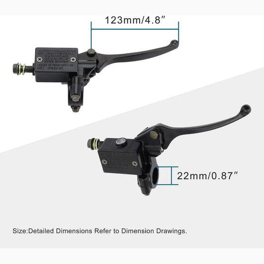 Right Front Brake Master Cylinder Lever for GY6 50cc-250cc Scooter, Moped, ATV - goofitmoto
