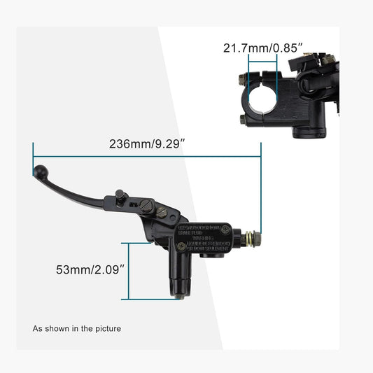 GOOFIT Hydraulic 7/8" 22mm Front Left Brake Master Cylinder Brake Lever Handle with Cable for 50cc 70cc 90cc 110cc 125cc 150cc Chinese ATV Quad