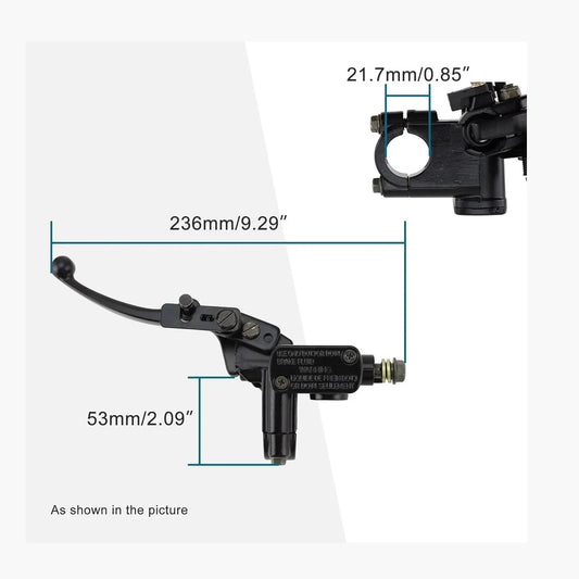 Left Hydraulic Brake Master Cylinder Lever with M10 Hardware for 50cc-250cc ATV Quad - goofitmoto