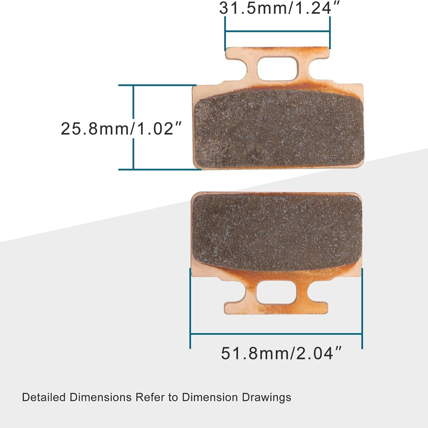 GOOFIT High Performace Brake Pad Set for 50cc 70cc 90cc 110cc 125cc Dirt Bike