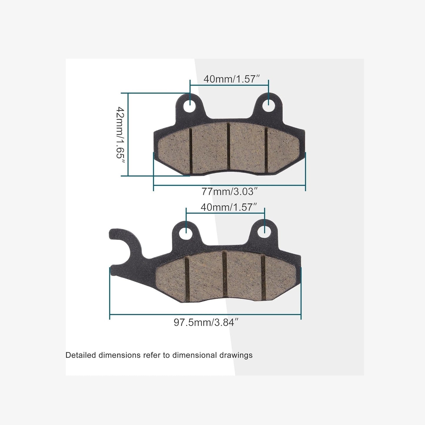 GOOFIT Rear Disc Brake Pad Replacement for 50cc 70cc 90cc 110cc 125cc 150cc 200cc 250cc ATV Dirt Bike Bicycle Scooter
