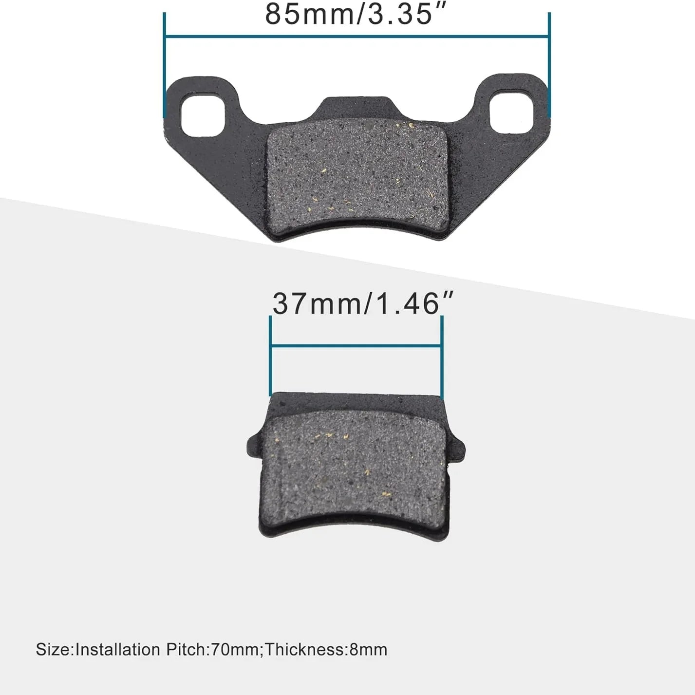 Brake Pad Set for 50cc–125cc ATV Go Kart (3 Pairs, 70mm Hole Distance) - goofitmoto