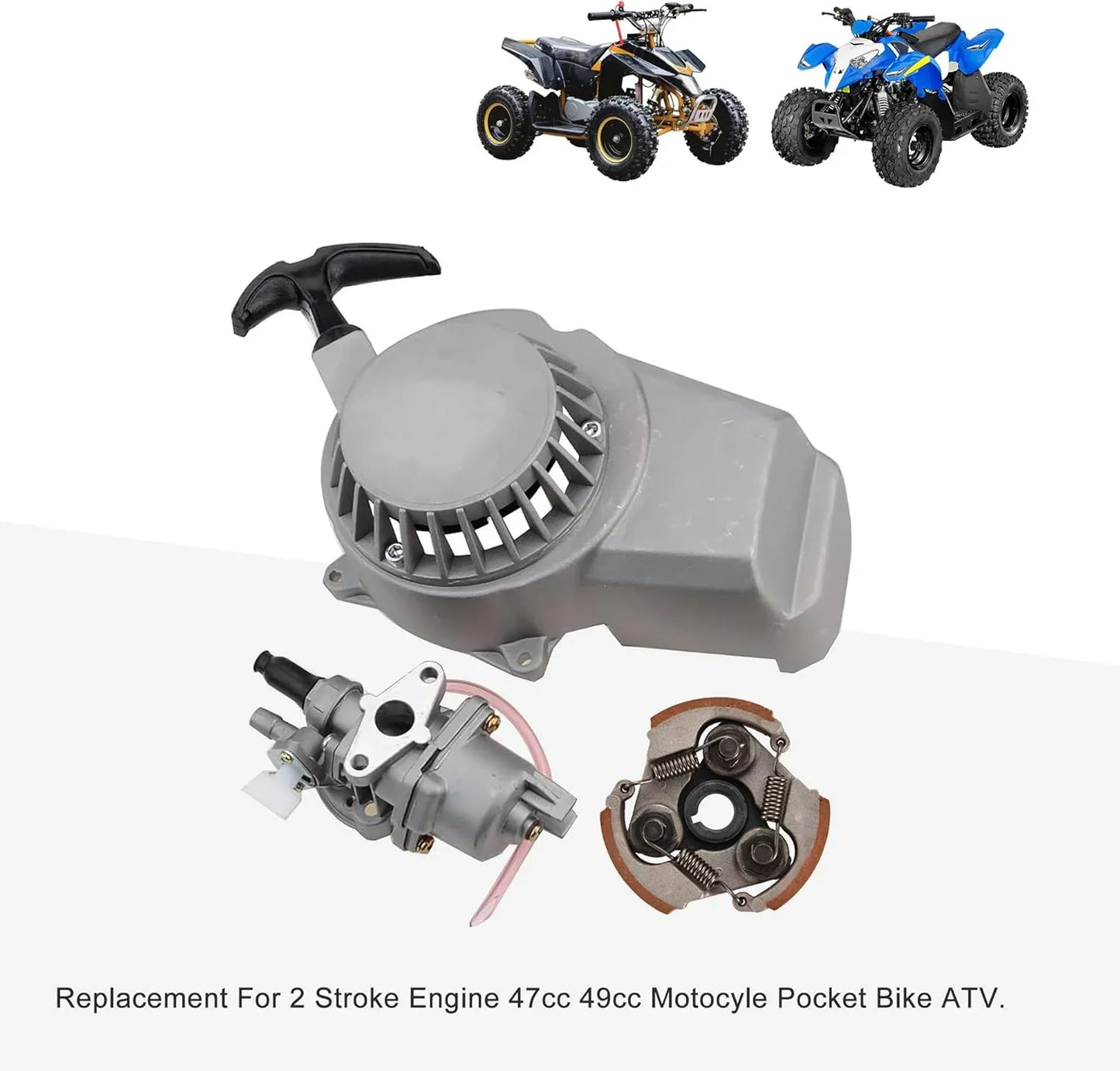 Carburetor & Pull Start Kit for SSR SX50 | 47cc 49cc 2-Stroke Mini Dirt Bike - goofitmoto