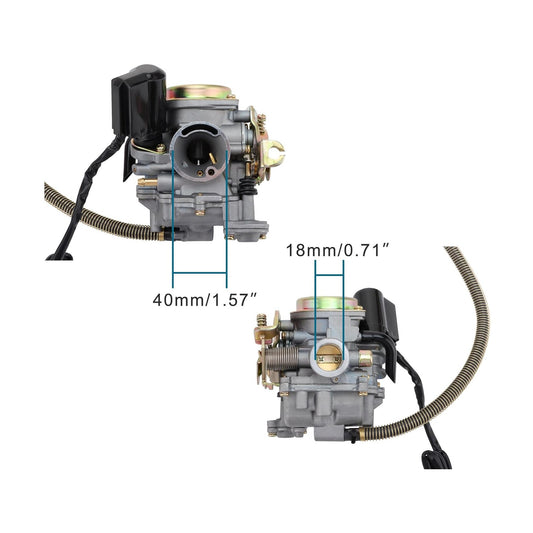 GOOFIT PD18 18mm Carburetor 40mm Air Filter Intake Manifold Replacement for 4 Stroke GY6 49cc 50cc 139QMB 139QMA Mopeds Motor ATV Scooter