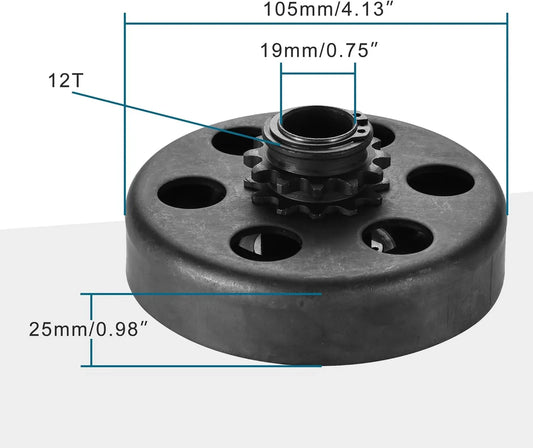 3/4" Centrifugal Clutch 12-Tooth for #35 Chain | Fits Honda GX160 GX200 Predator 212cc - goofitmoto