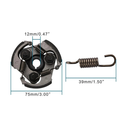 75mm Centrifugal Clutch for 2-Stroke 47cc 49cc 50cc 53cc Mini Dirt Bike & ATV - goofitmoto