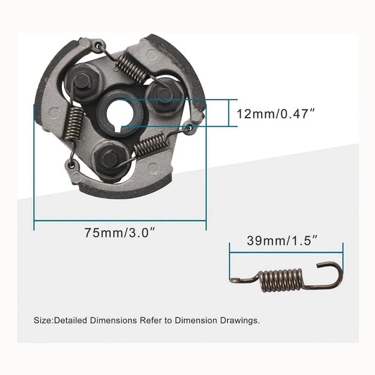 Centrifugal Clutch Pad Assembly for 2-Stroke 47cc 49cc 50cc 53cc Mini Dirt Bike & ATV - goofitmoto