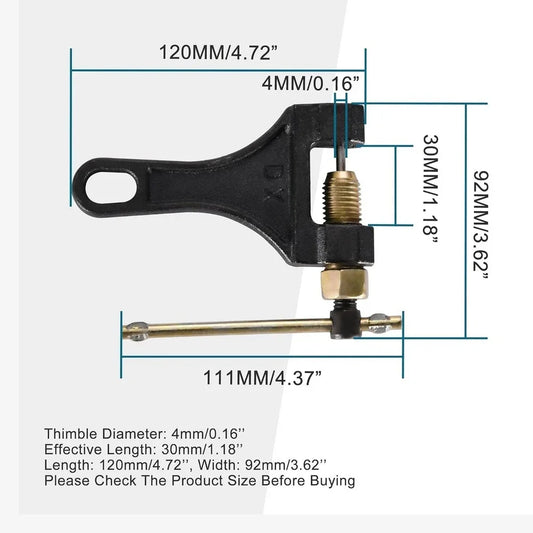 Heavy-Duty Chain Breaker Tool | Fits #420 - #530 Roller Chains - goofitmoto