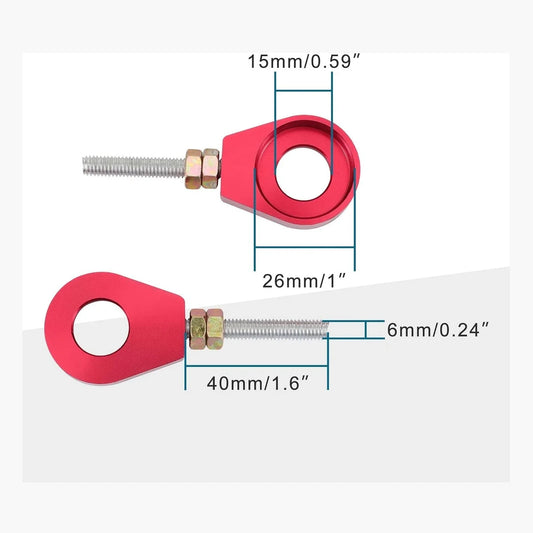 15mm Chain Tensioner Adjuster Set (Red) for Honda XR/CRF 50 70 & Chinese Pit Bikes - goofitmoto