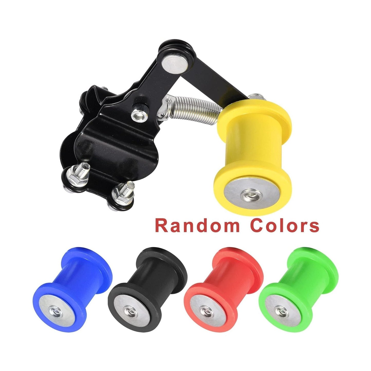 GOOFIT Black Motorcycle Adjuster Chain Tensioner Roller Replacement for Dirt Pit Bike Go Kart Motorcycle