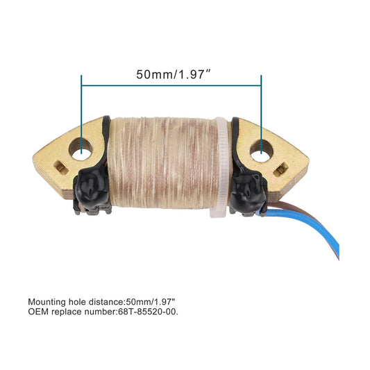 Charge Coil for Yamaha 6HP F6 8HP F8 9.9HP F9.9 Outboards | 68T-85520-00