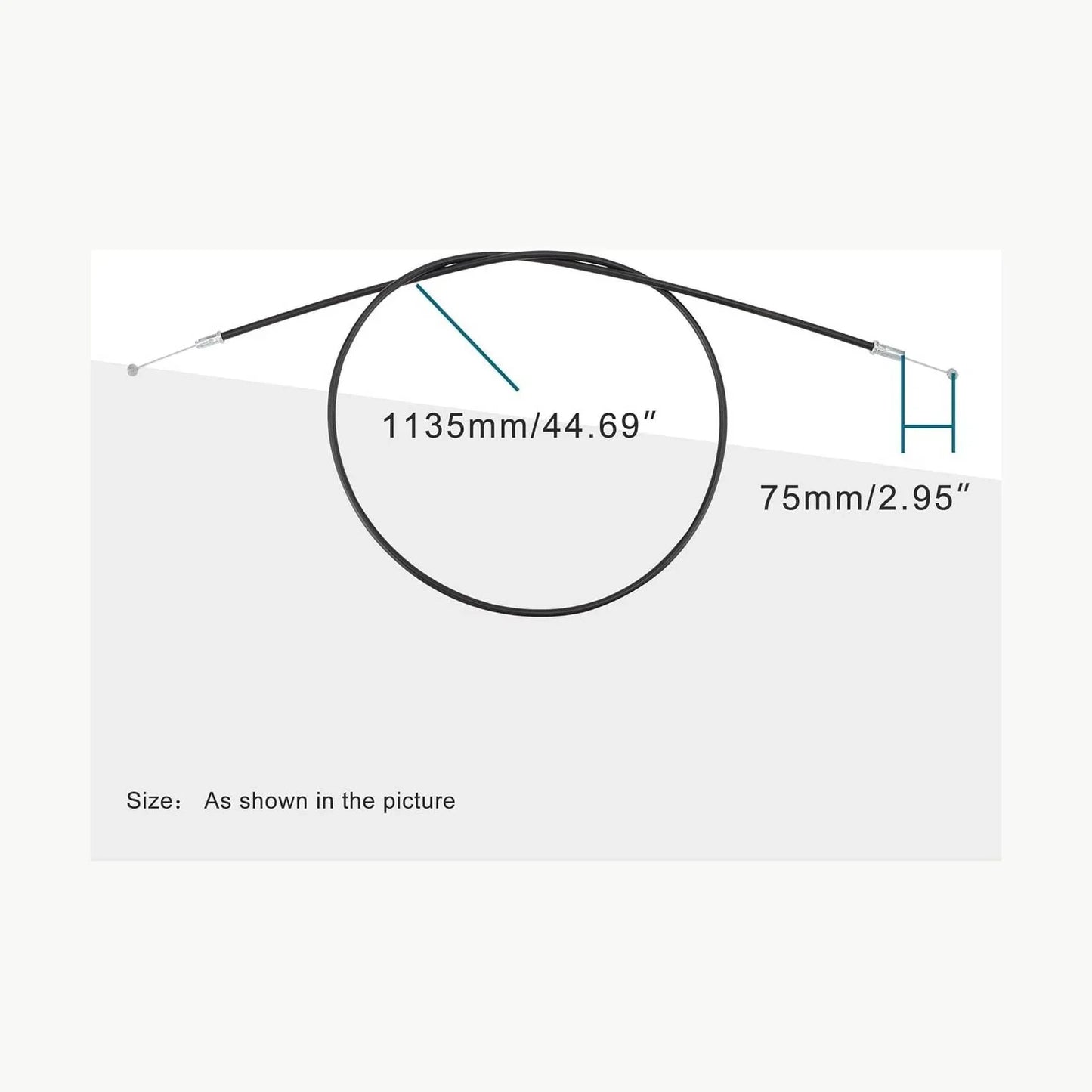 44.7" Universal Remote Choke Cable for 50cc–250cc TaoTao, Sunl, Kazuma ATV - goofitmoto