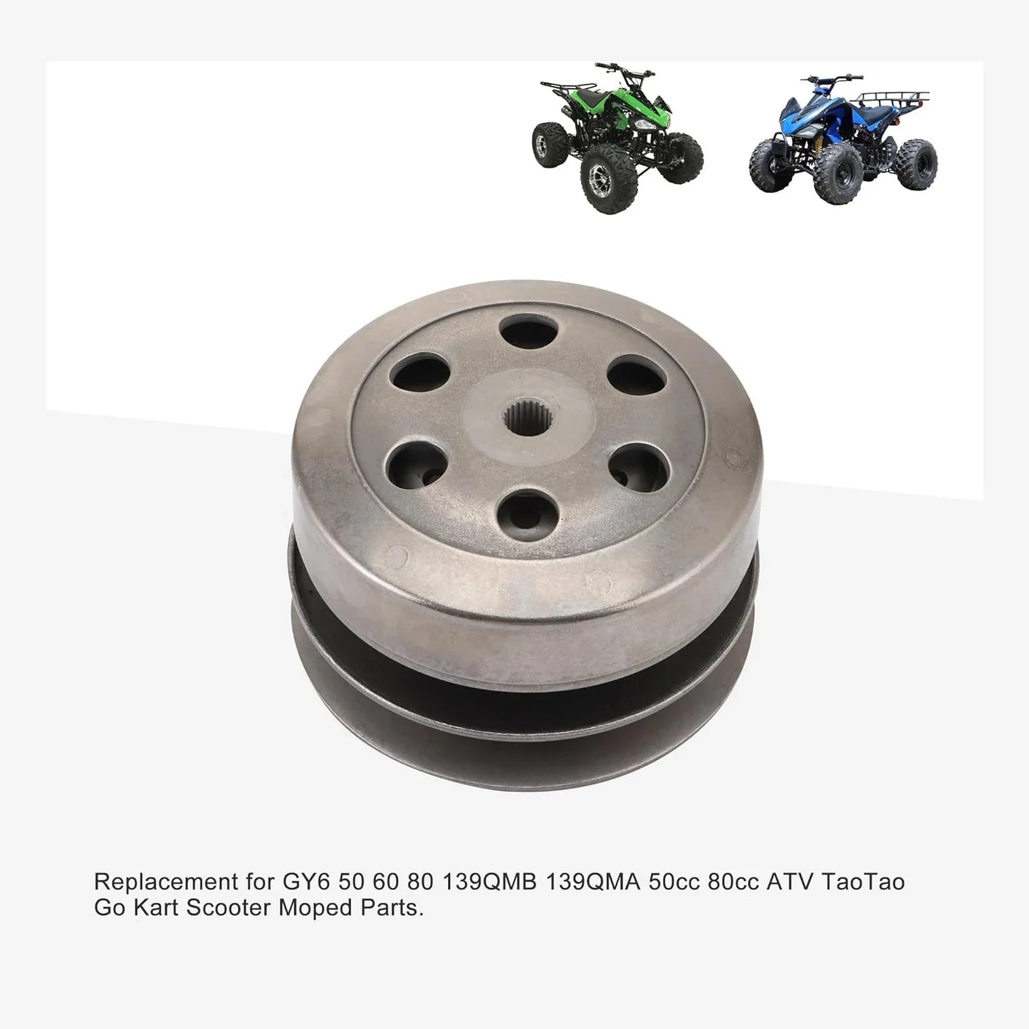 Rear Centrifugal Clutch Assembly (107mm) for GY6 49cc 50cc 80cc 139QMB Scooter ATV - goofitmoto