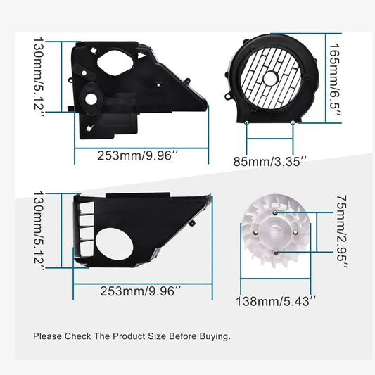 Engine Air Director & Cooling Fan Shroud Assembly for GY6 125cc 150cc - goofitmoto