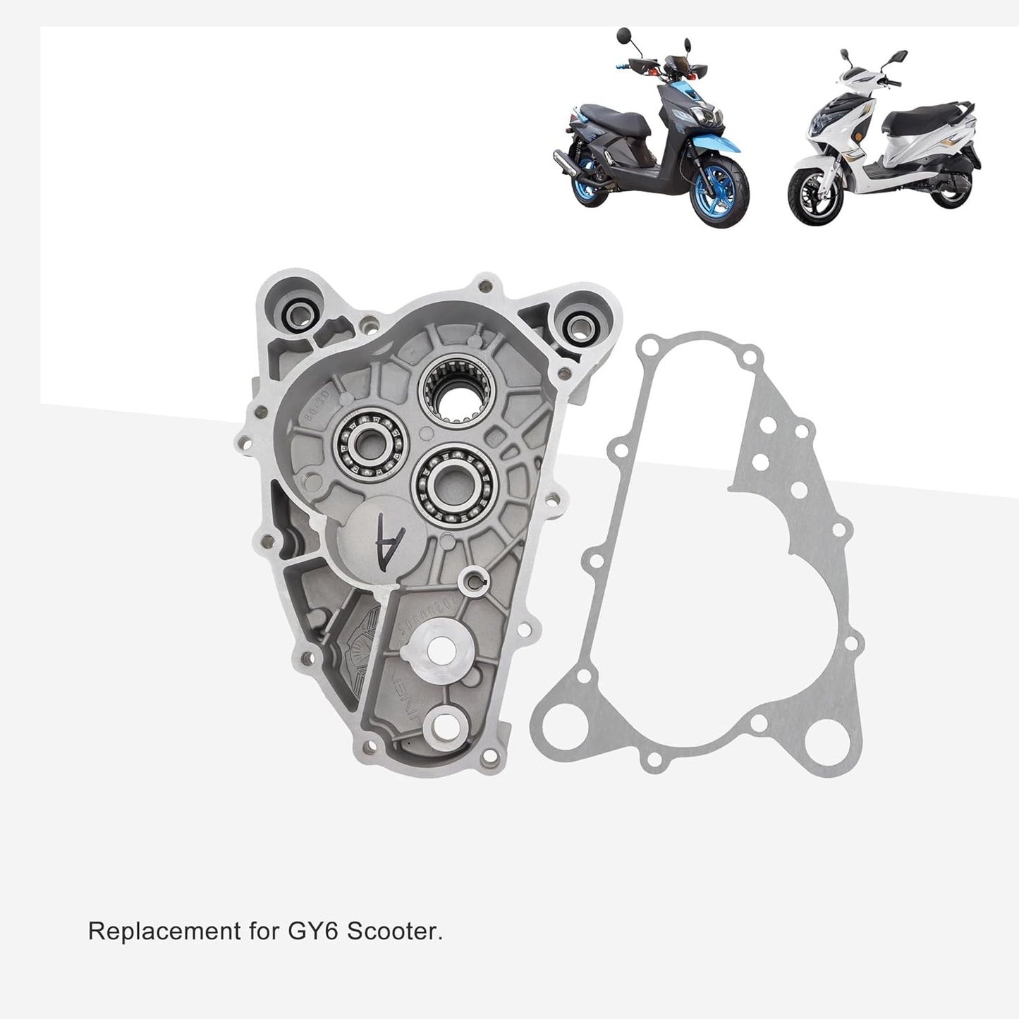 Crankcase Cover with gasket For GY6 Scooter