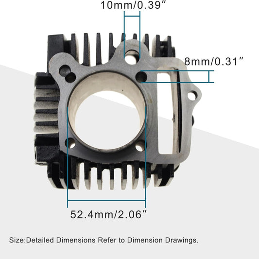 Cylinder Heads 52.4mm For 110cc 125cc Horizontal Engines