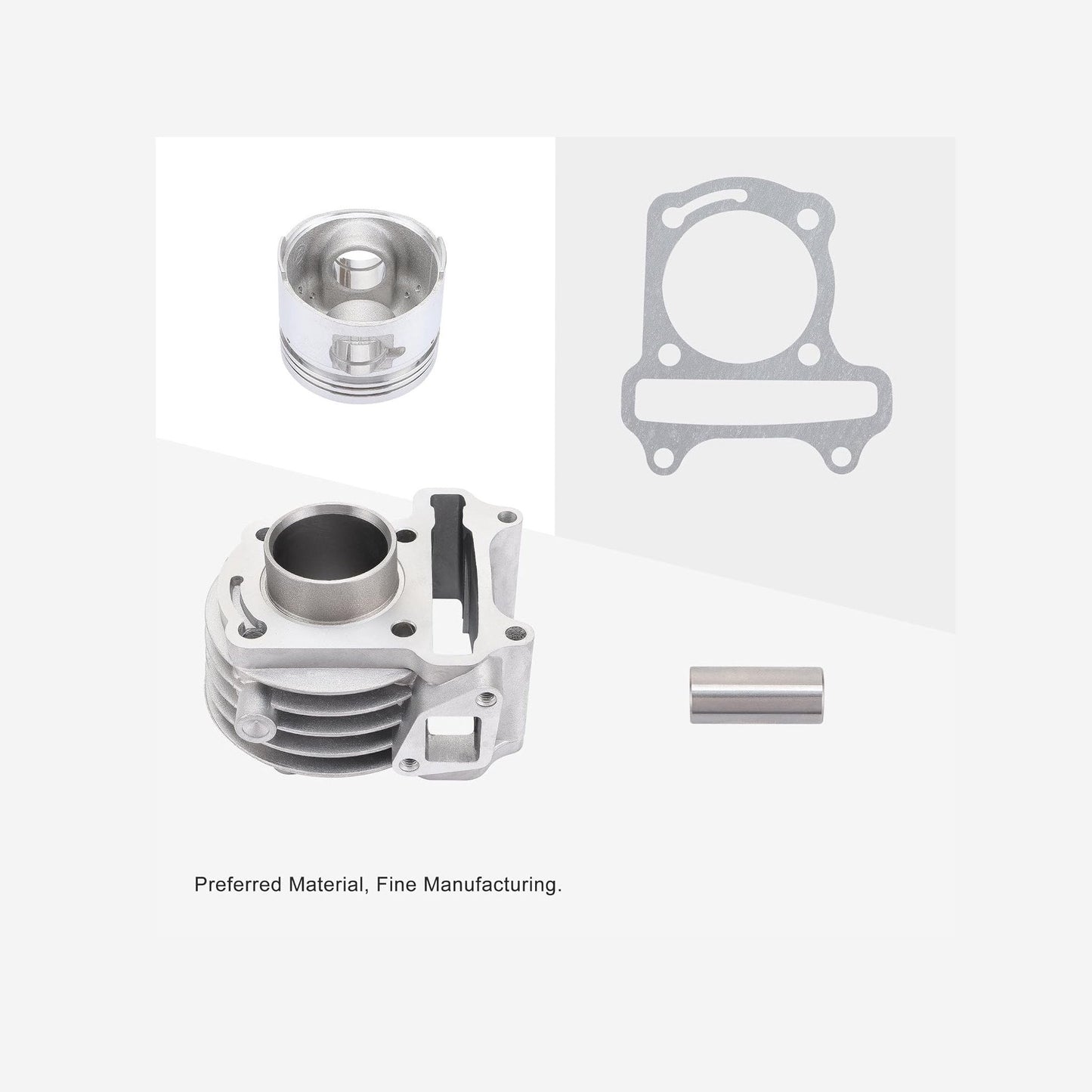 GOOFIT Cylinder Kit for 4 Stroke GY6 49cc 50cc ATV Scooter 39mm Bore