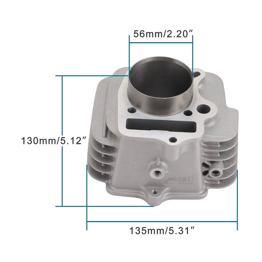 56mm Engine Cylinder & Piston Rebuild Kit for YX140 1P56FMJ 140cc 150cc Dirt Pit Bike ATV - goofitmoto