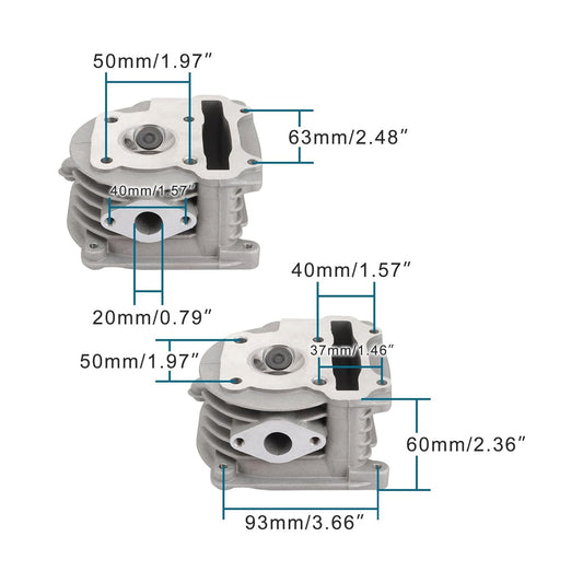 GOOFIT Cylinder Head Valves Gasket Kit Replacement for GY6 49cc 50cc ATV Scooter 139QMA 139QMB Engine ATV Quad Scooter Moped