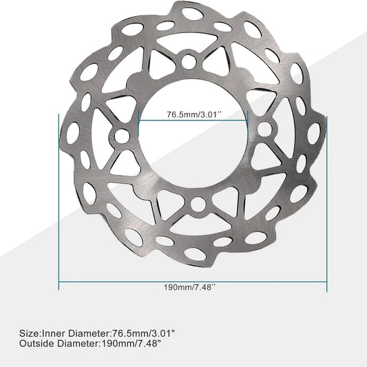 190mm Front Rear Disc Brake Rotor for 110cc 125cc Apollo Dirt Pit Bike - goofitmoto