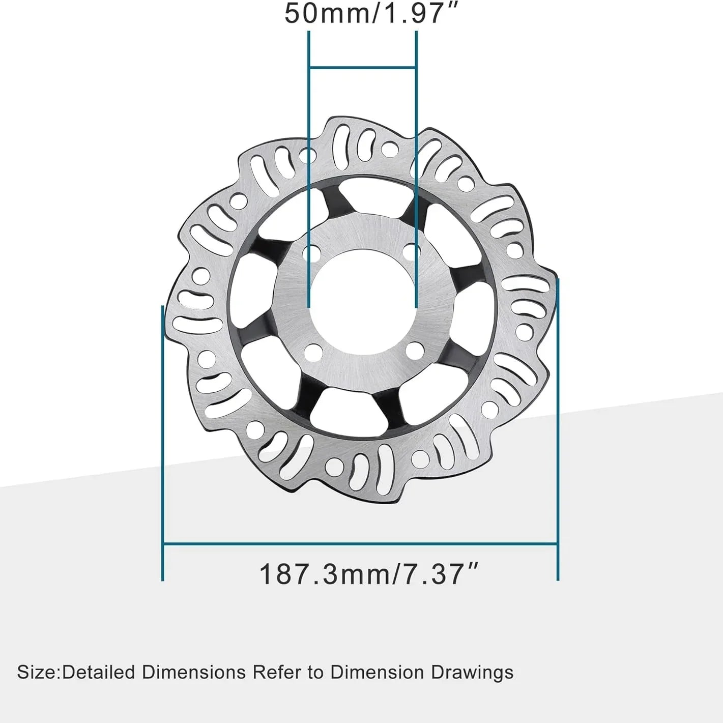 190mm Rear Disc Brake Rotor for 50cc-125cc Dirt Bike, Pit Bike, ATV - goofitmoto