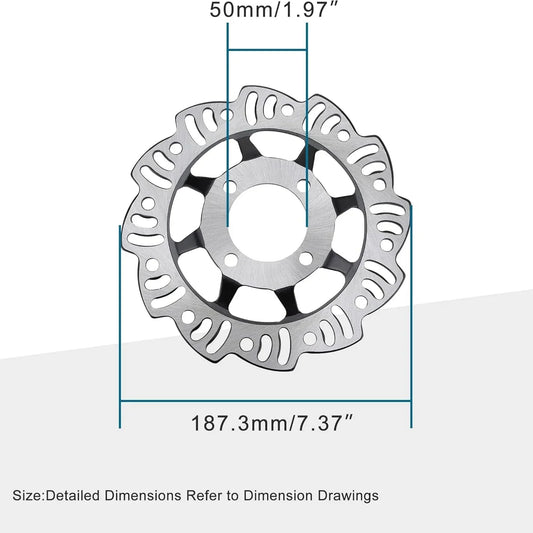 190mm Rear Disc Brake Rotor for 50cc-125cc Dirt Bike, Pit Bike, ATV - goofitmoto