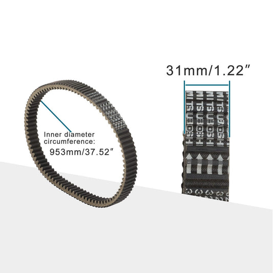 GOOFIT Heavy Duty Transmission Clutch Drive Belt 3211186 Replacement for Polaris RZR XP 4 Turbo 2016-2020 1000 XP Xpedition XP RZR XP 1000 Accessories