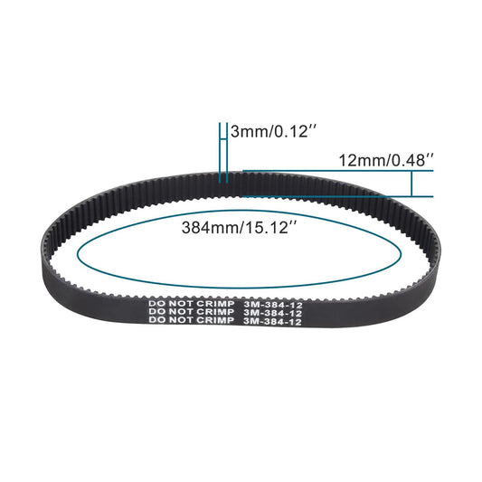 GOOFIT 3M-384-12 Transfer Drive Belt Replacement For Electric E-Bike Scooter