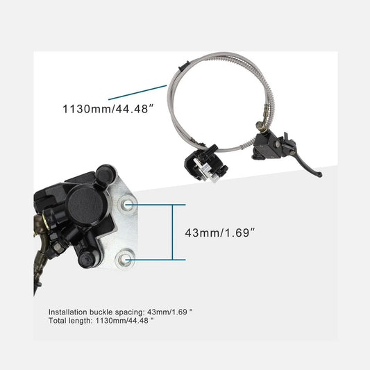 Front Hydraulic Brake Assembly with 1130mm Hose for 110cc 125cc Dirt Bike & ATV - goofitmoto