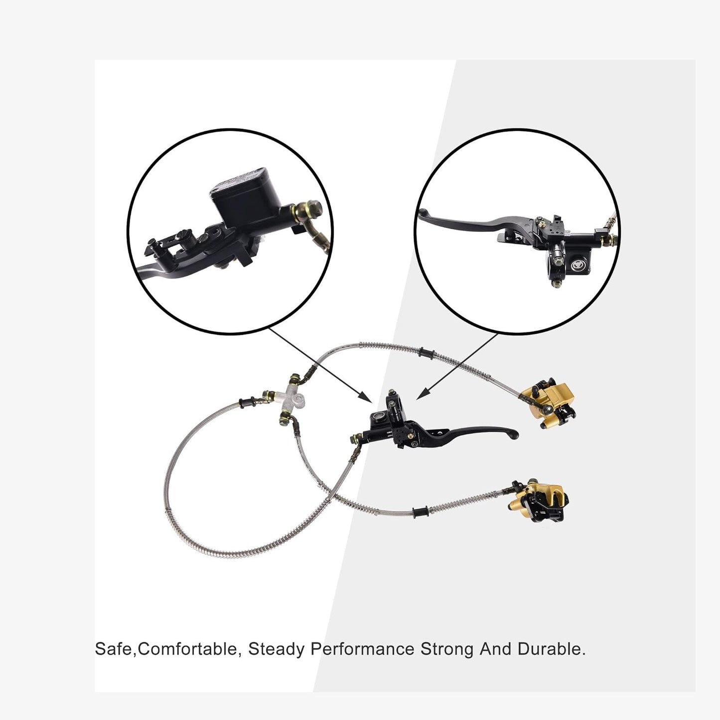 Front Brake Caliper & Master Cylinder Assembly For 50cc - 125cc ATV