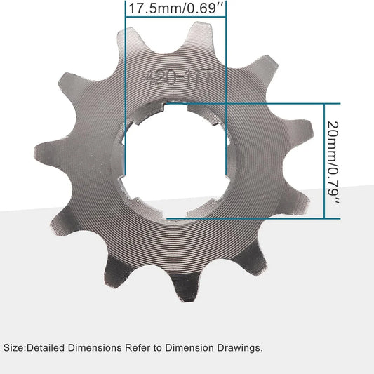 420-11T Front Engine Sprocket (20mm) for 50cc–125cc Dirt Pit Bike & ATV - goofitmoto