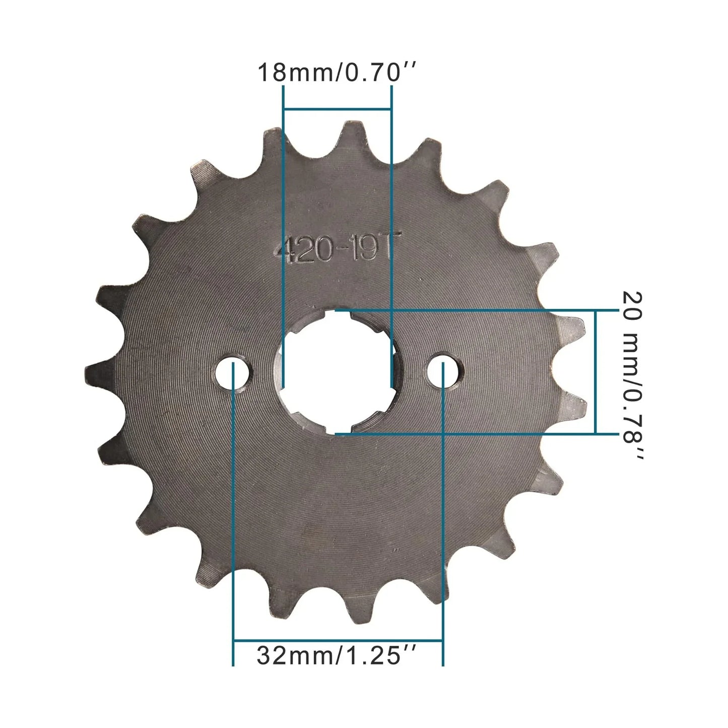420-19T Front Engine Sprocket (20mm) for 50cc–125cc Pit Bike & ATV - goofitmoto