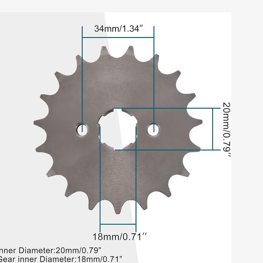 GOOFIT 20mm Front Engine Sprocket for Motorcycle Dirt bike ATV Quad Buggy 428-19T