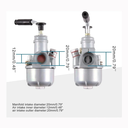 Carburetor 12mm for Puch Maxi, Magnum, Newport | 50cc E50 Engine Moped - goofitmoto