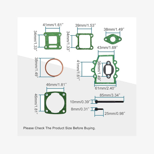 GOOFIT 13mm Carburetor Gasket Set for 2-stroke 47cc 49cc Pocket Bike