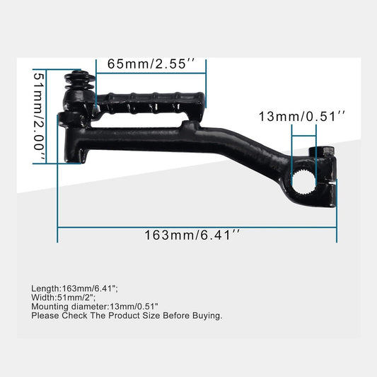 GOOFIT 13mm Kick Starter Lever Replacement for 2 stroke 50cc Moped Scooter ATV 4 Wheeler Quad