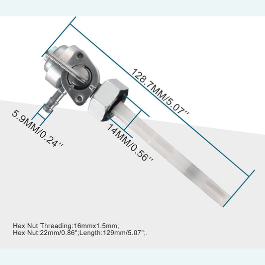 GOOFIT 14mm Fuel Pump Valve Petcock w/ Filter Cock for Chinese Scooter Moped Motorcycle 50cc 70cc 90cc 110cc 125cc 150cc Dirt Pit Bike Off Road Go Kart Karting Scooter Pack of 2