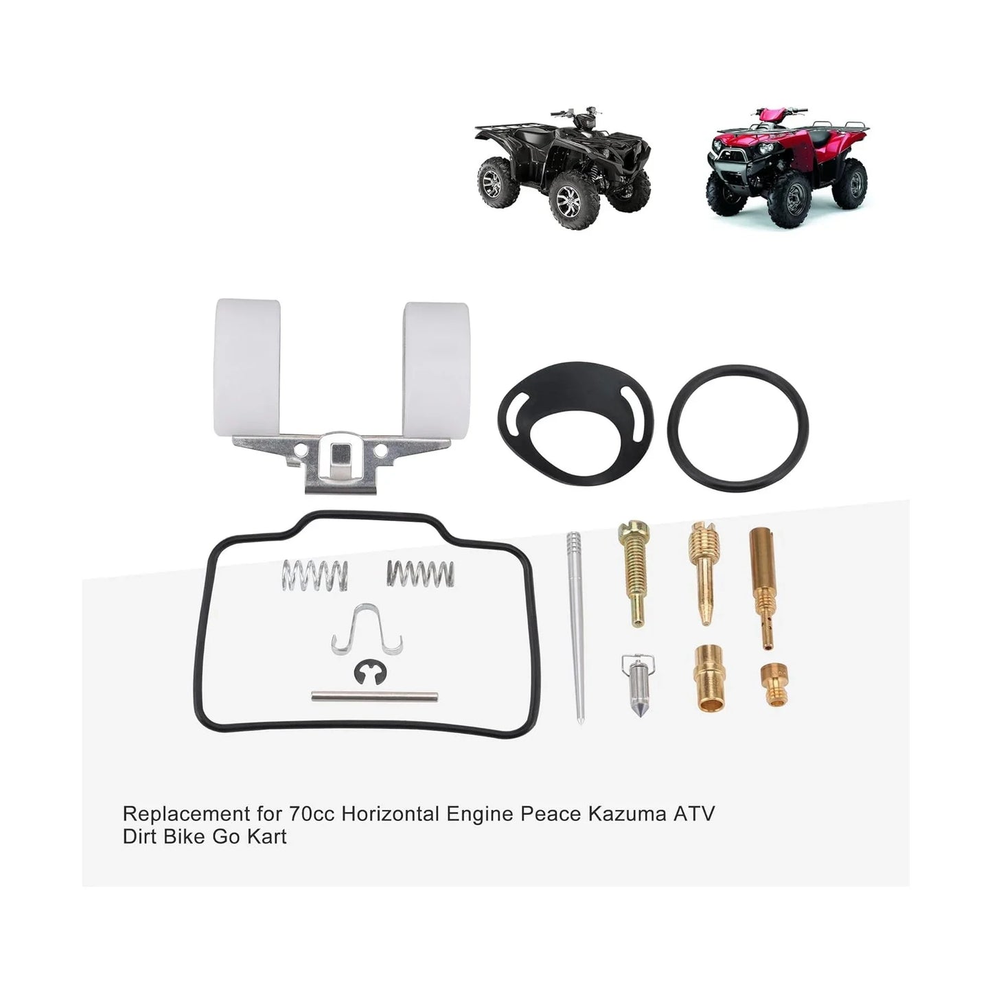 PZ16 Carburetor Repair Kit for 70cc Horizontal Engine, ATV, Dirt Bike - goofitmoto