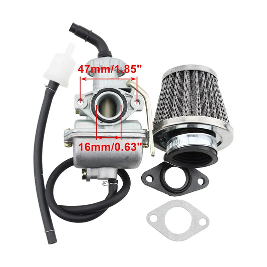 Carburetor 16mm & Air Filter 35mm Kit for 50cc 70cc 90cc 110cc Horizontal Engines - goofitmoto